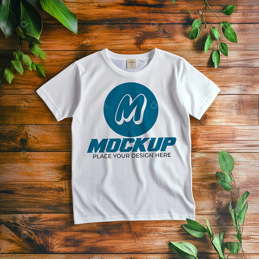Mockup de Camisa Gola O PSD Editável