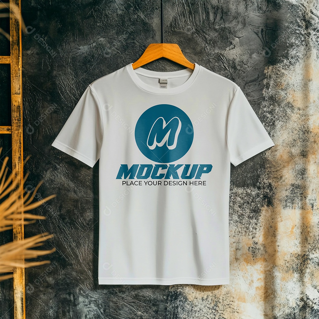 Mockup de Camisa Gola O PSD Editável