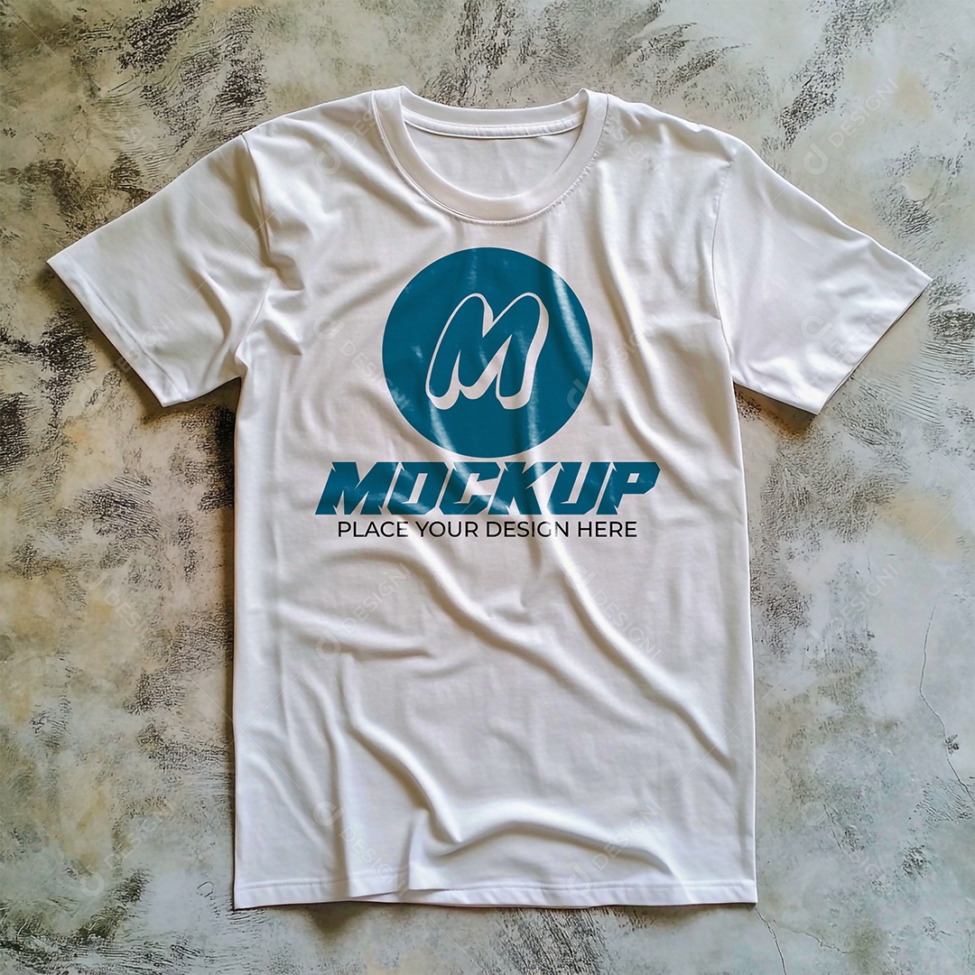 Mockup de Camisa Gola O PSD Editável