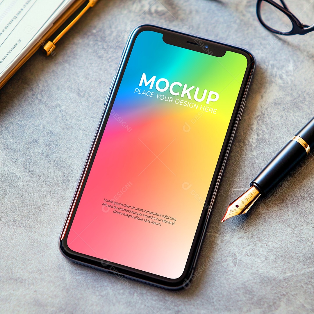 Mockup de Celular Smartphone PSD Editável