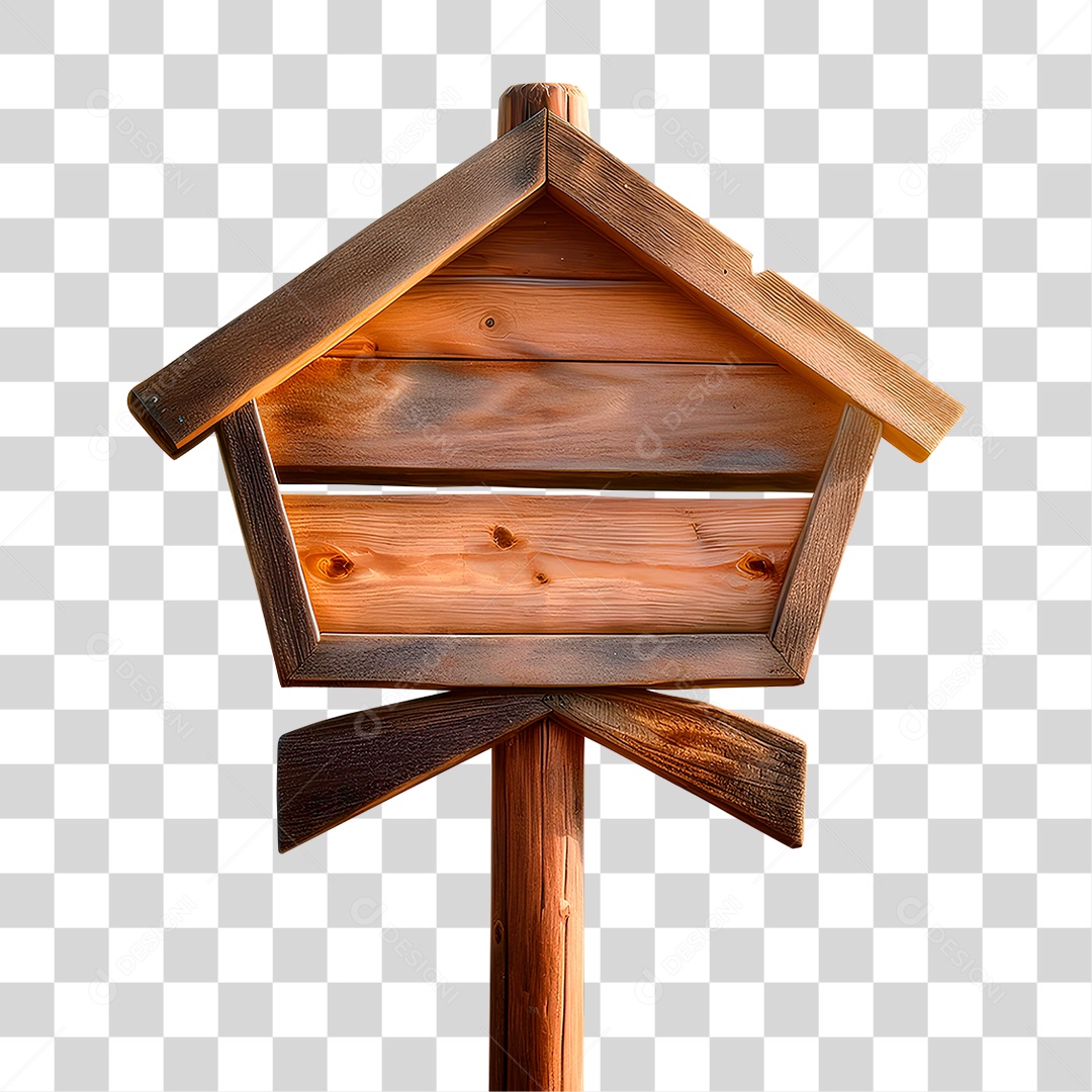 Placa de Madeira PNG Transparente