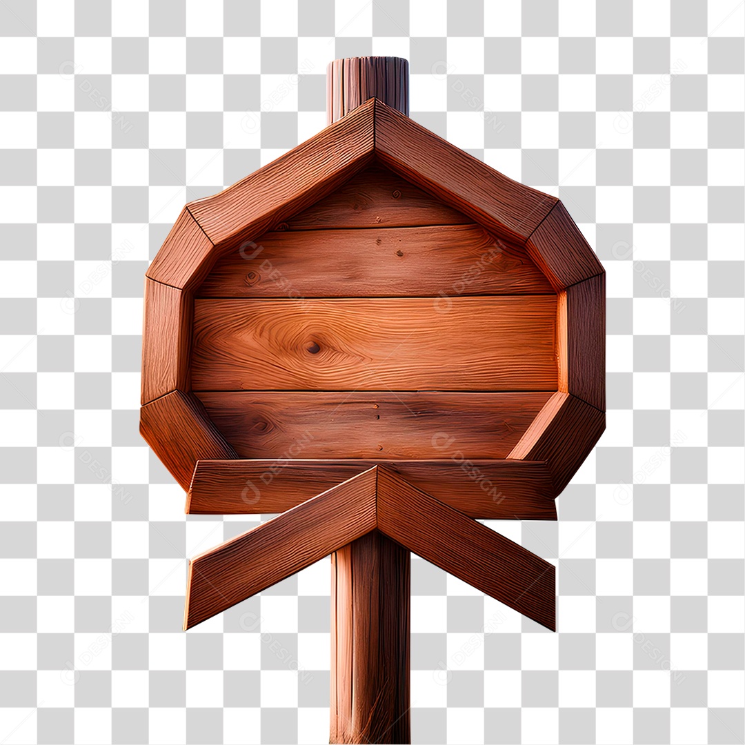 Placa de Madeira PNG Transparente