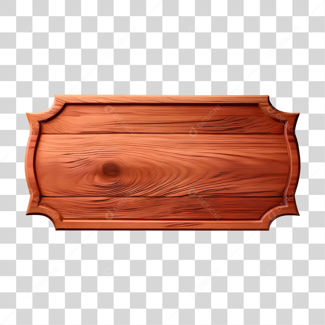 Placa de Madeira PNG Transparente