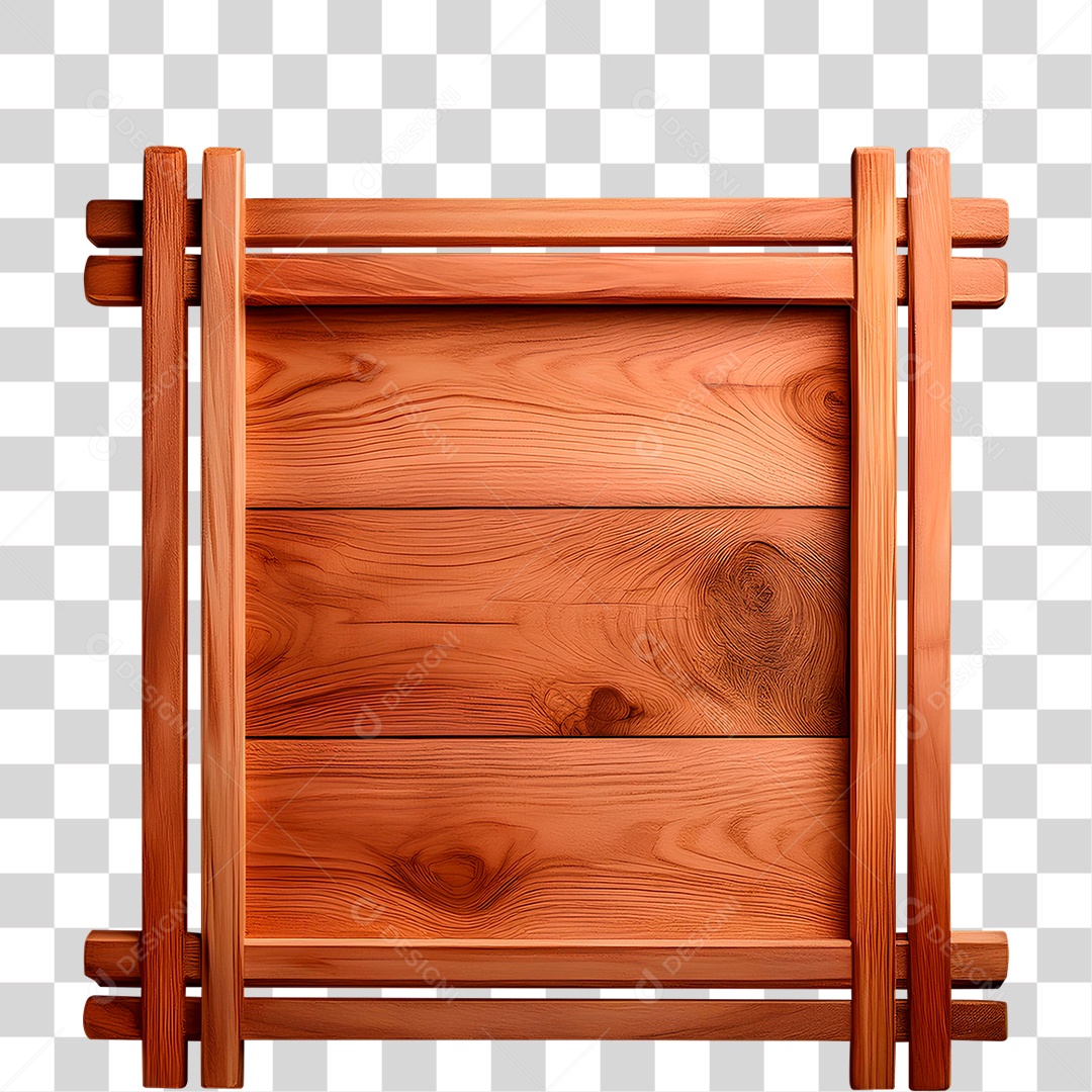 Placa de Madeira PNG Transparente
