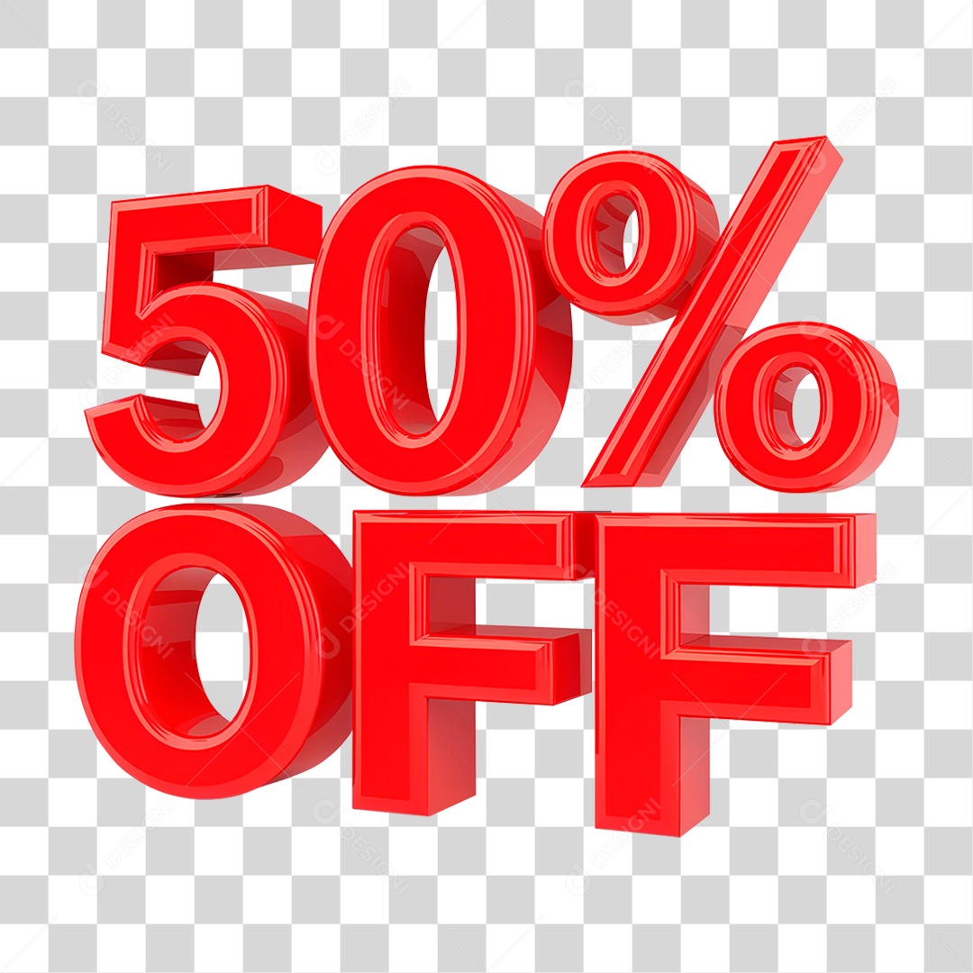 Selo 3D 50% PNG Transparente