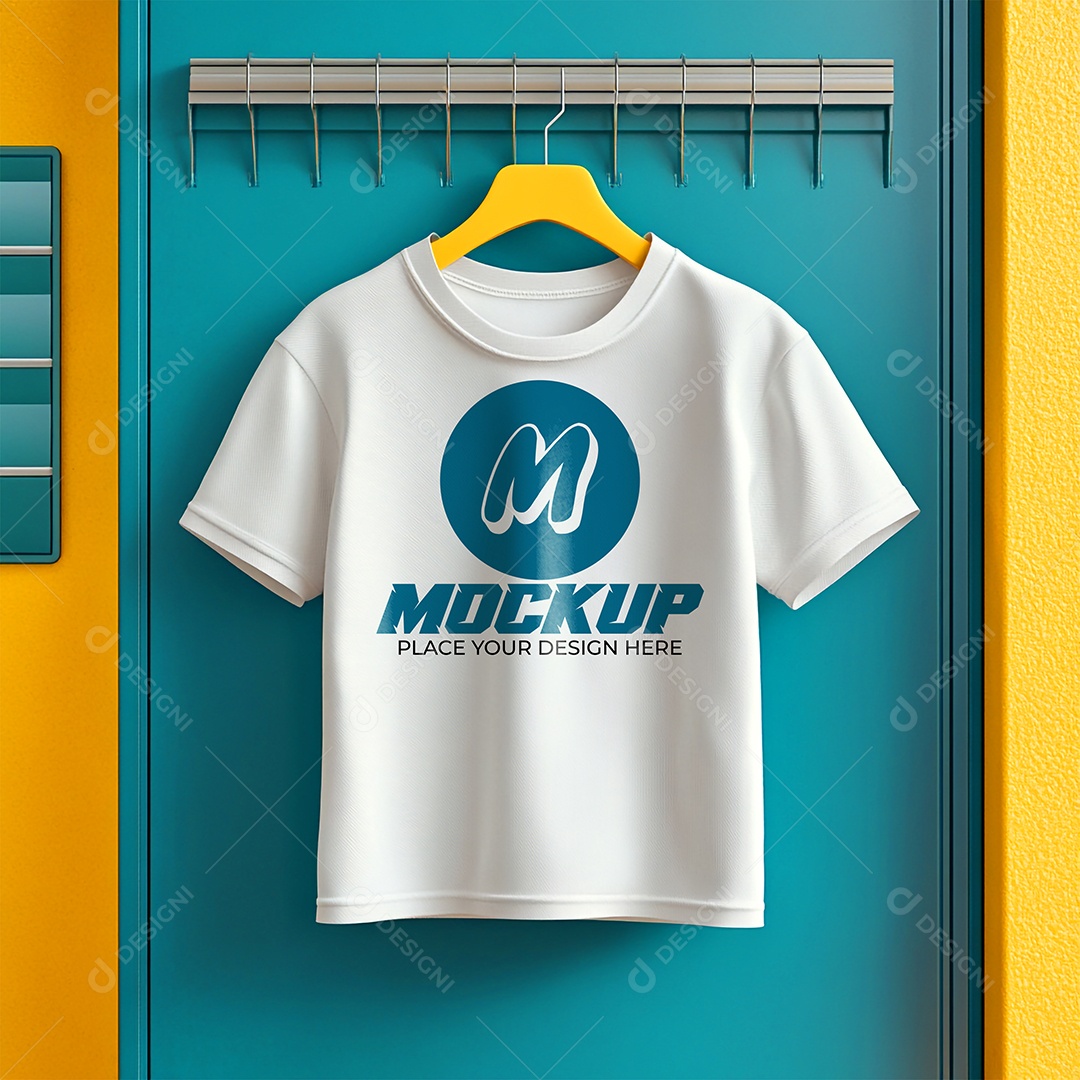 Mockup de Camisa Gola O PSD Editável