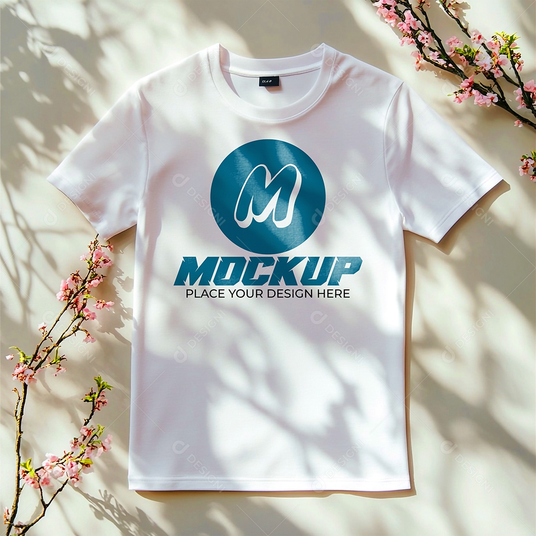 Mockup de Camisa Gola O PSD Editável
