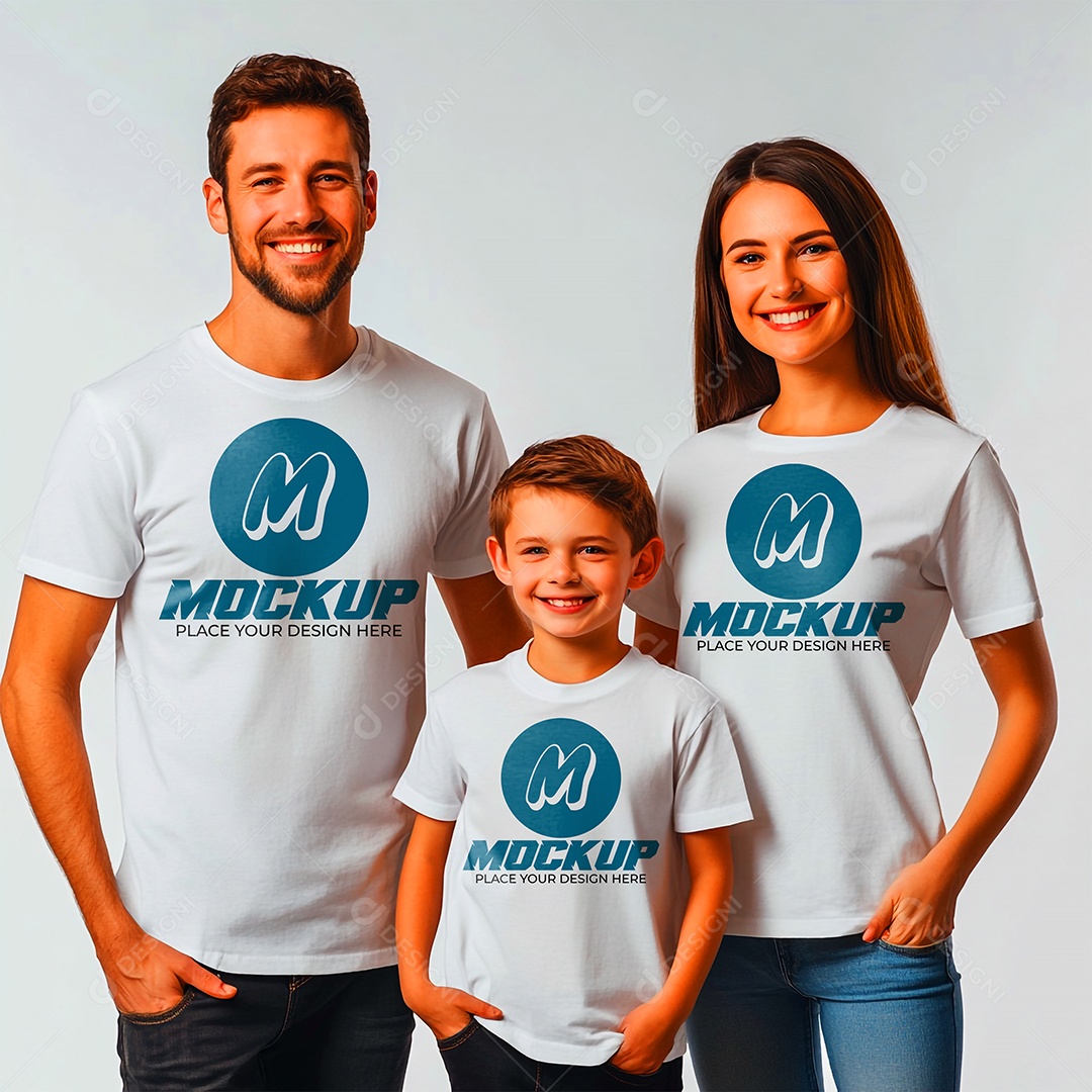 Mockup de Camisa Gola O PSD Editável