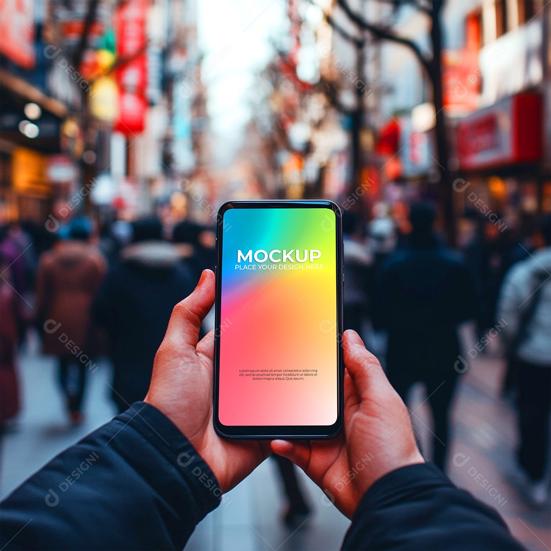 Mockup de Celular Smartphone PSD Editável