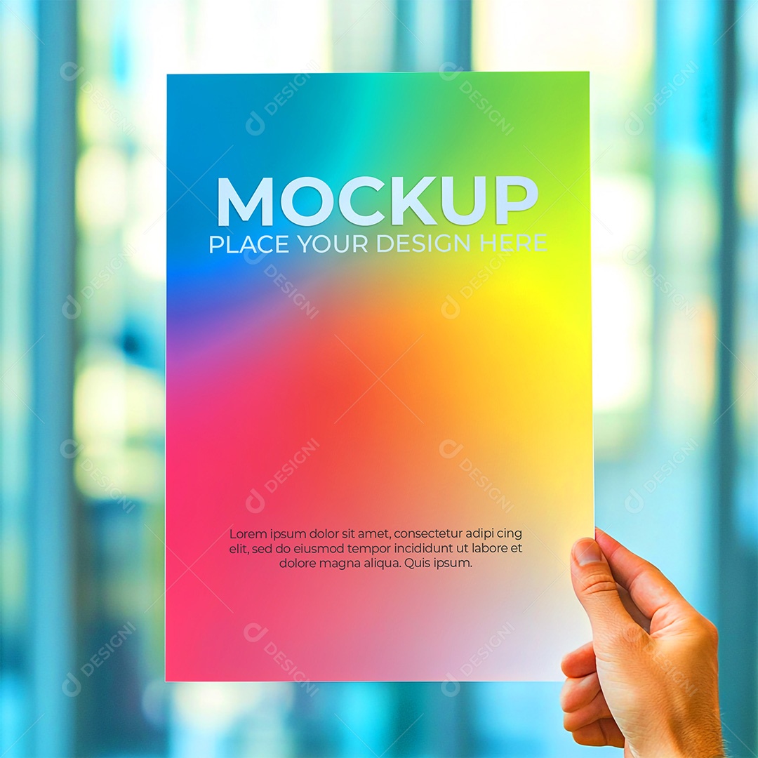 Cartão de Papel Mockup PSD Editável