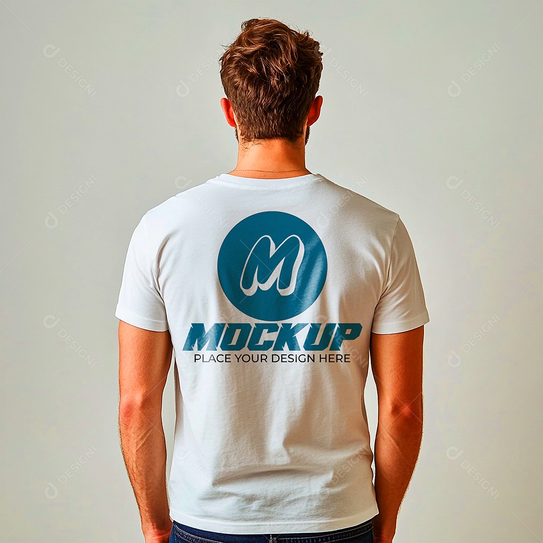 Mockup de Camisa Gola O PSD Editável