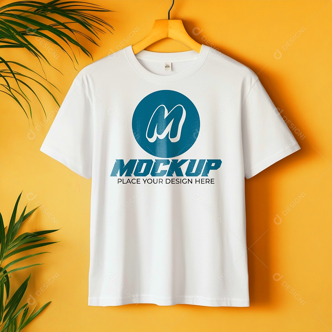 Mockup de Camisa Gola O PSD Editável