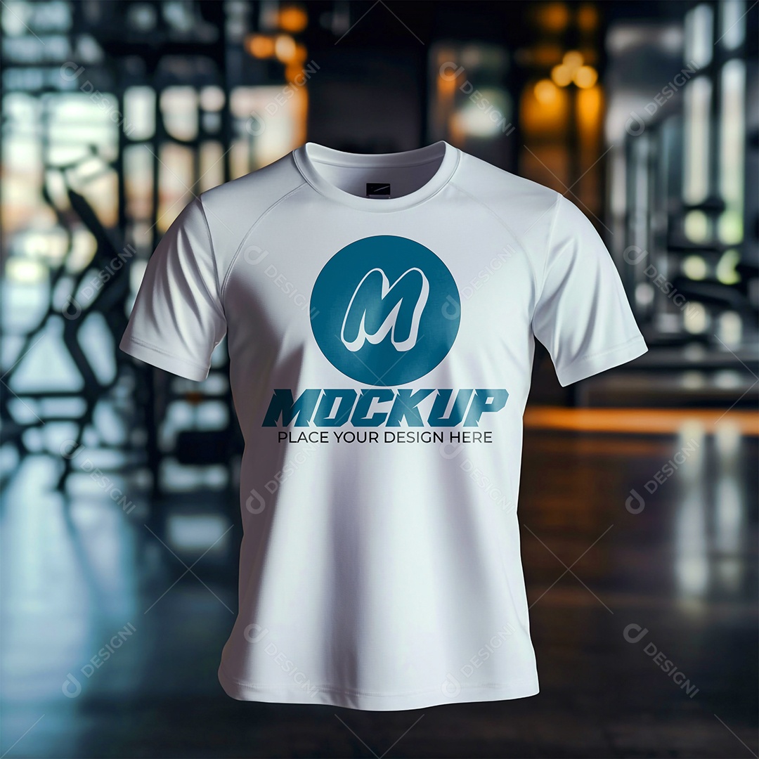 Mockup de Camisa Gola O PSD Editável