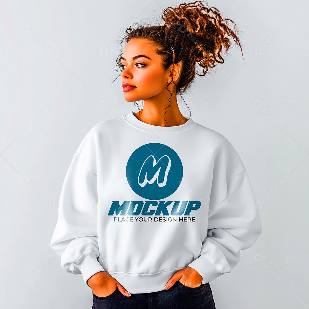 Mockup de Camisa Gola O PSD Editável