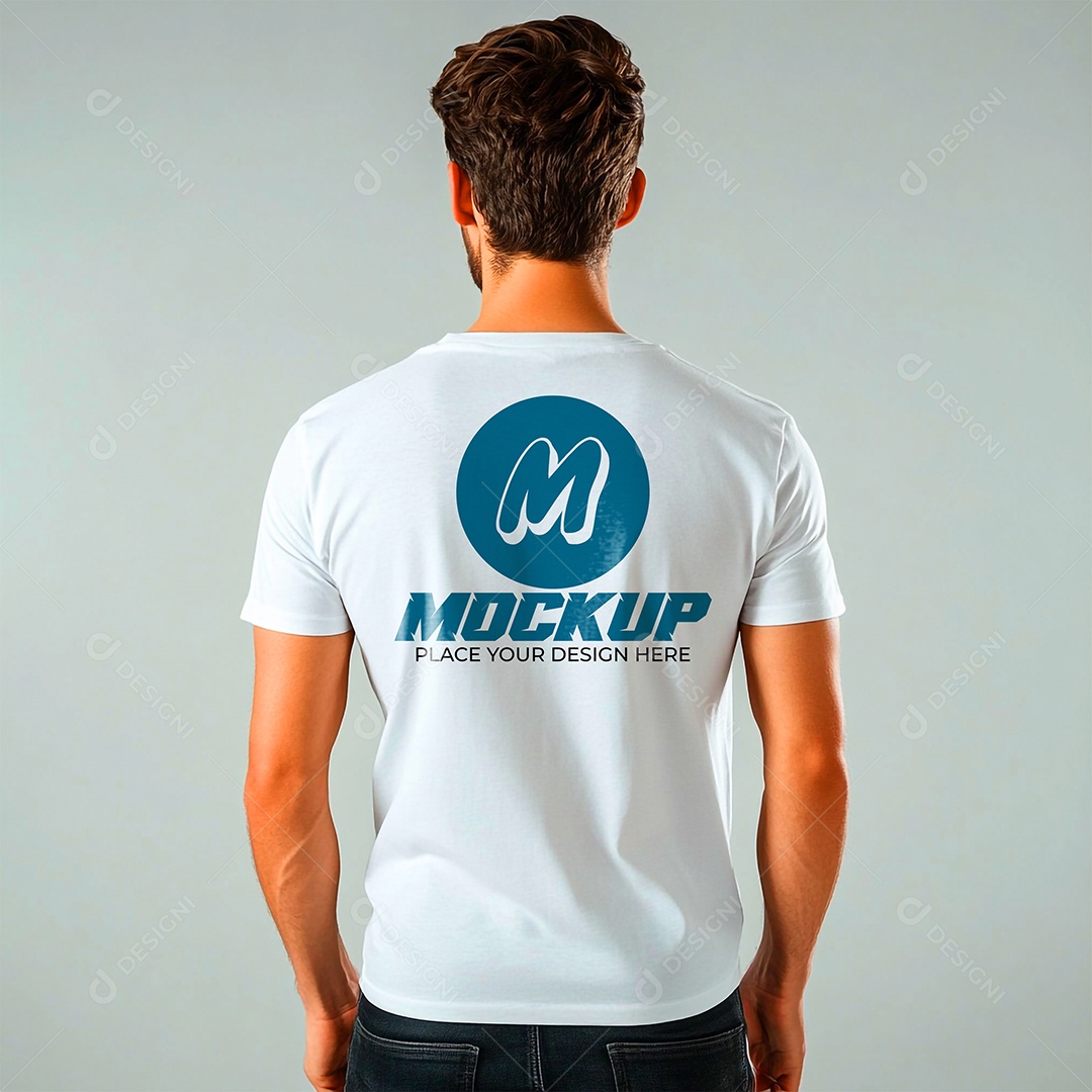 Mockup de Camisa Gola O PSD Editável