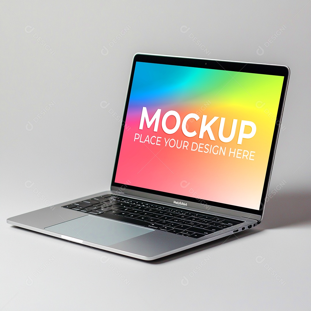 Notebook Mockup Comunicação Tecnologia Internet Frente PSD Editável