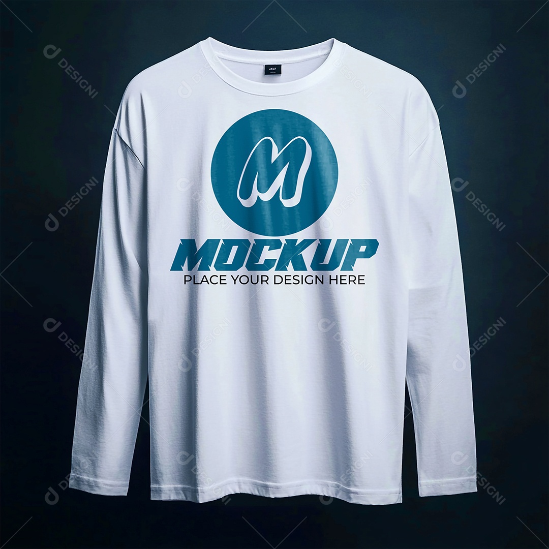 Mockup de Camisa Gola O PSD Editável