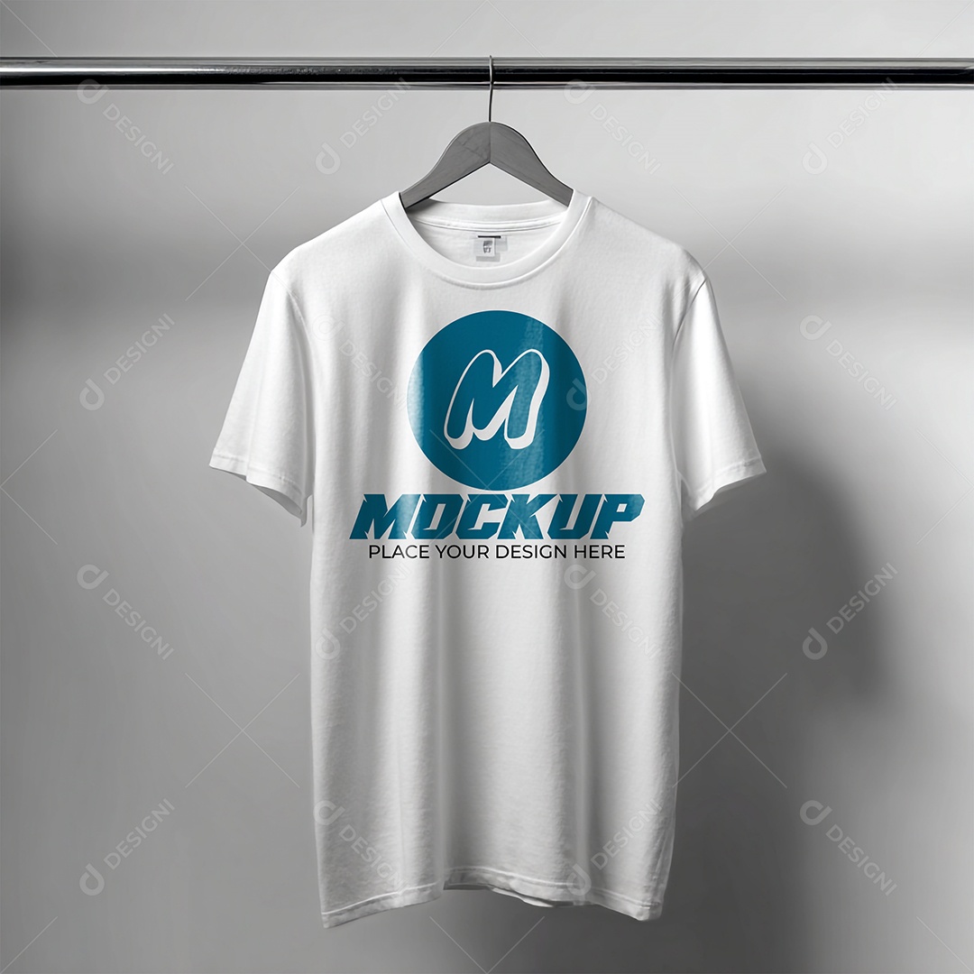 Mockup de Camisa Gola O PSD Editável