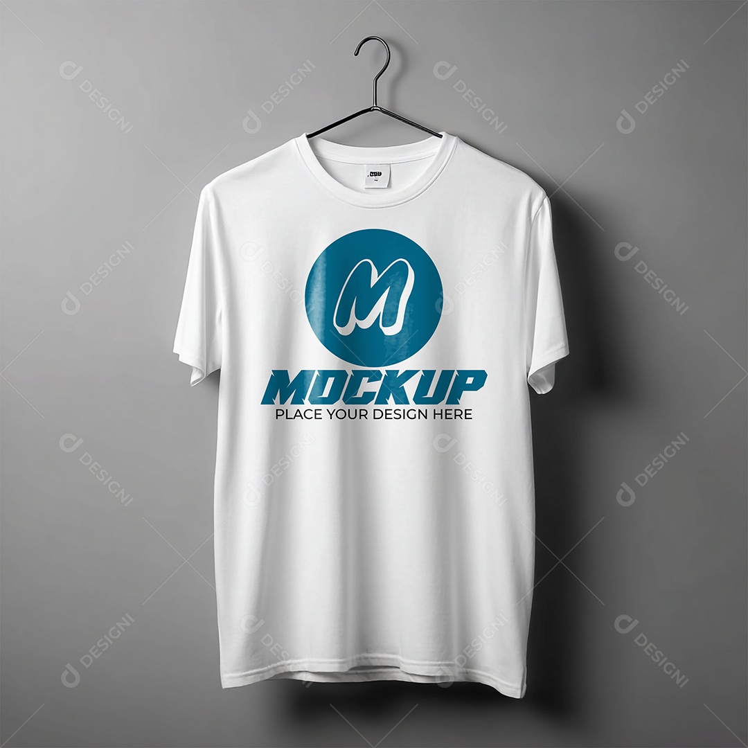 Mockup de Camisa Gola O PSD Editável