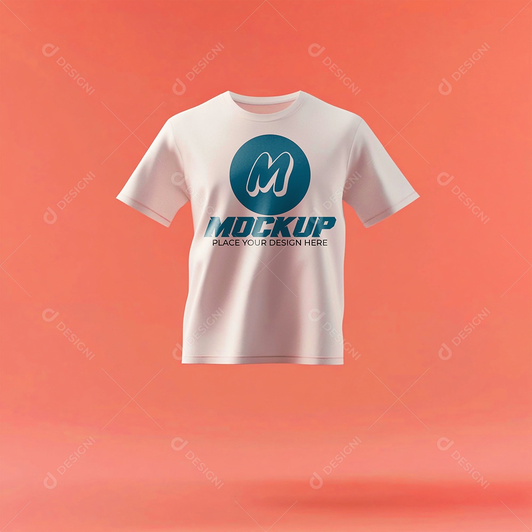 Mockup de Camisa Gola O PSD Editável