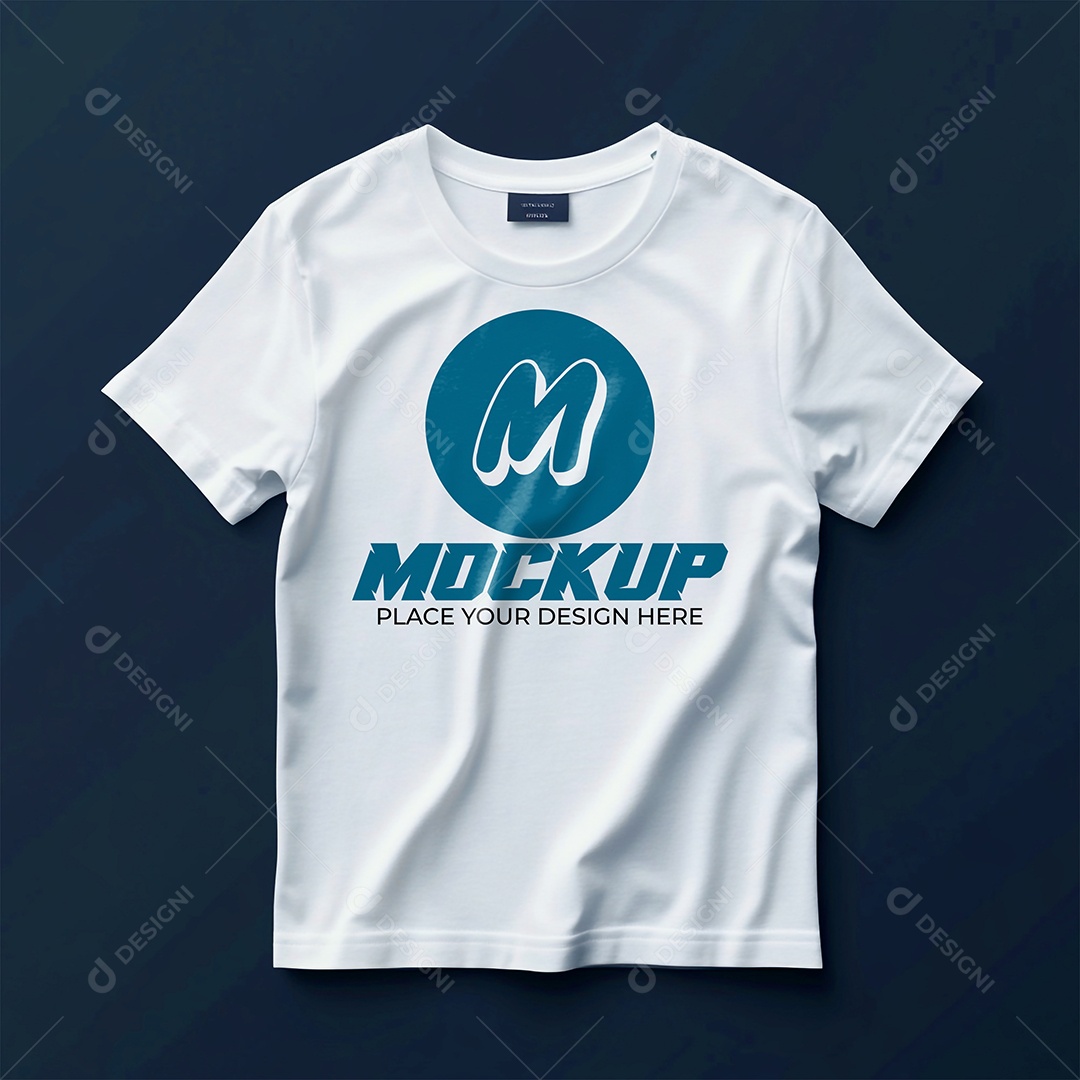 Mockup de Camisa Gola O PSD Editável