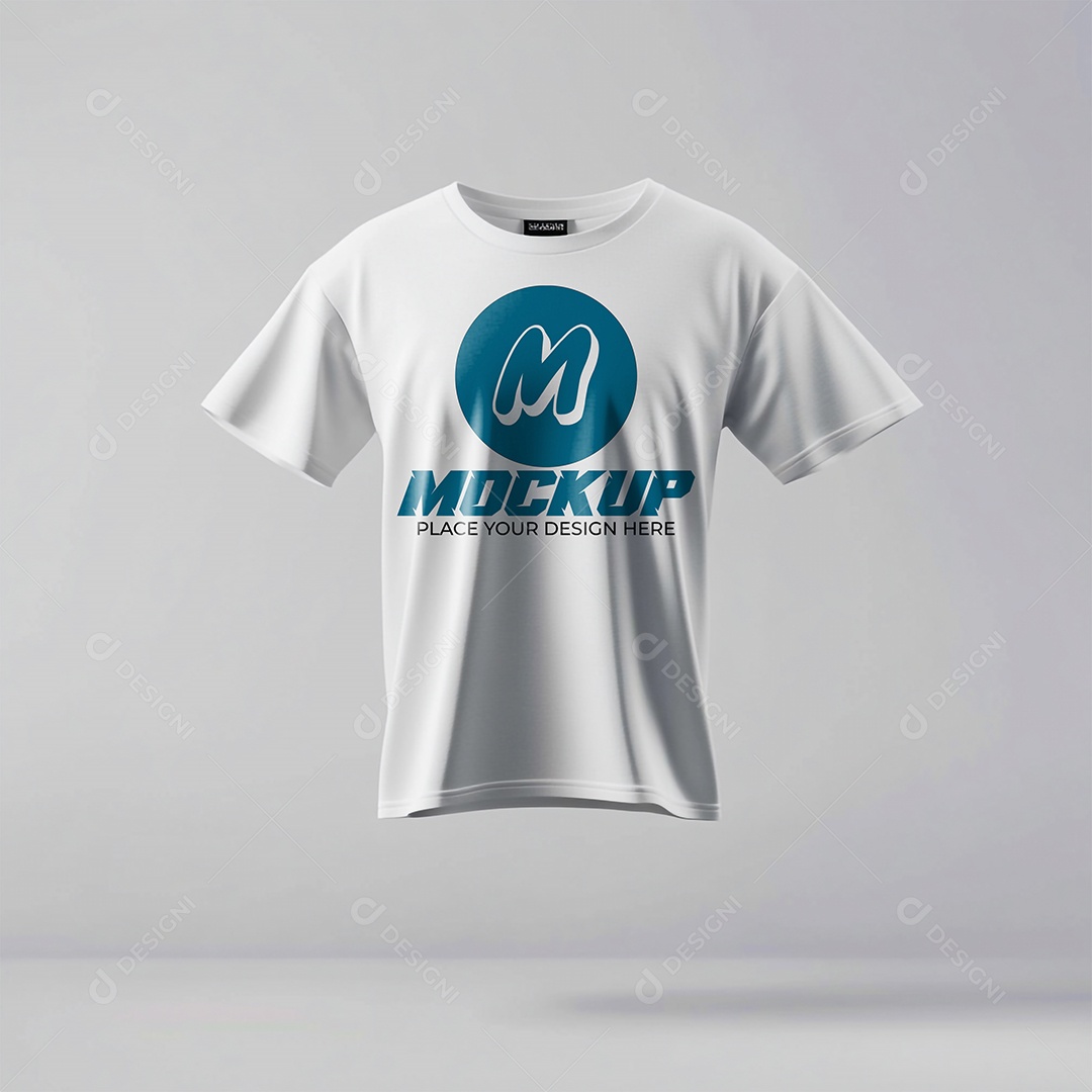 Mockup de Camisa Gola O PSD Editável