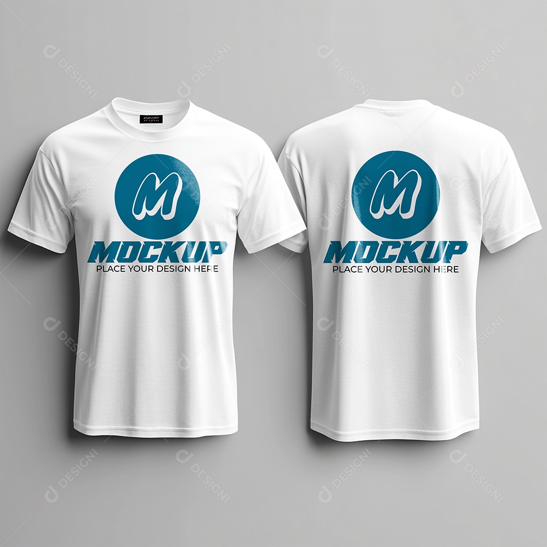 Mockup de Camisa Gola O PSD Editável