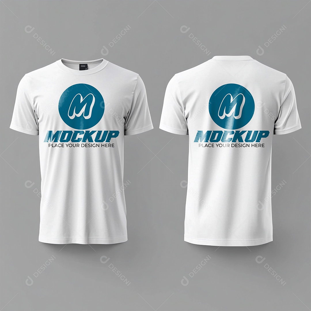 Mockup de Camisa Gola O PSD Editável