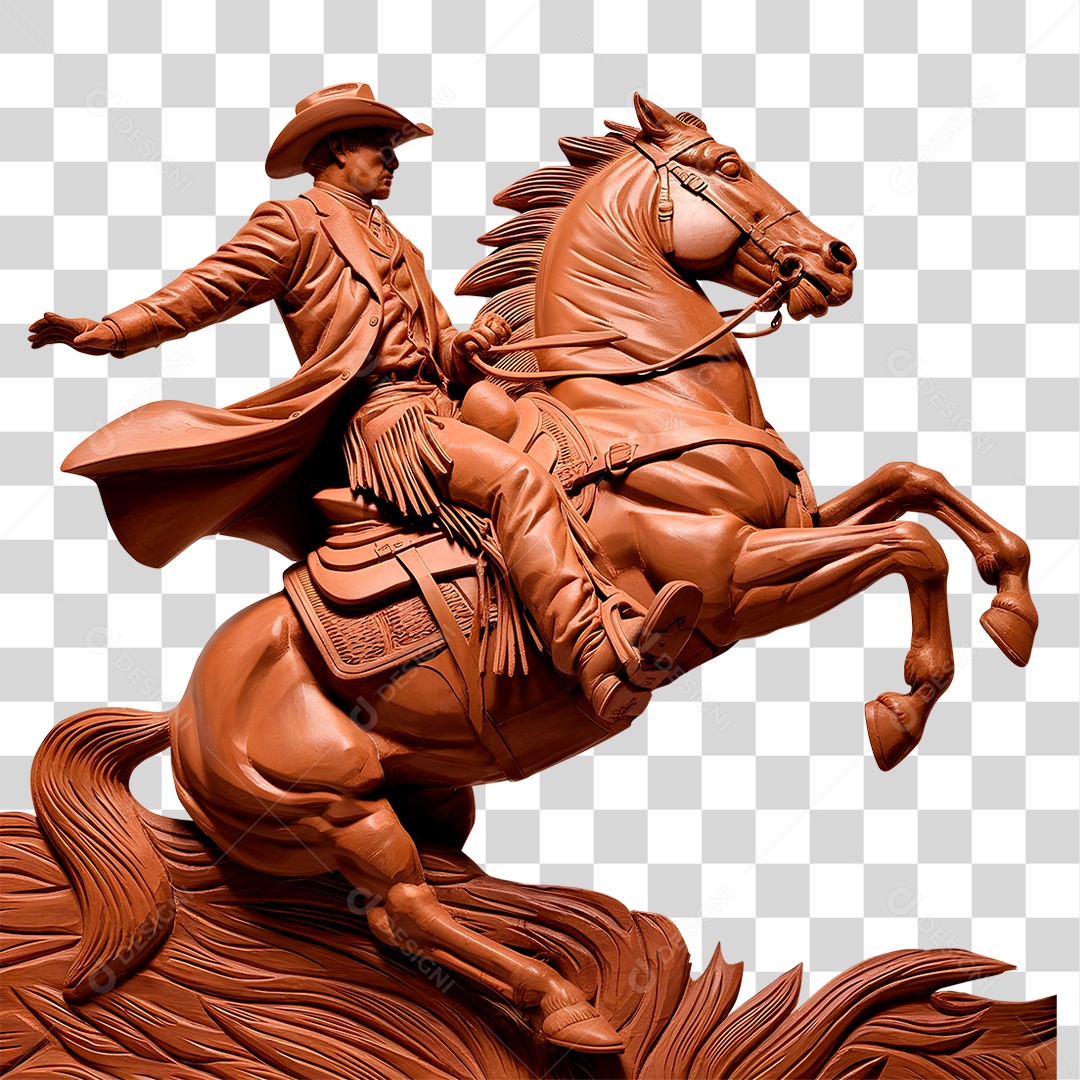 Vaqueiro de Madeira PNG Transparente