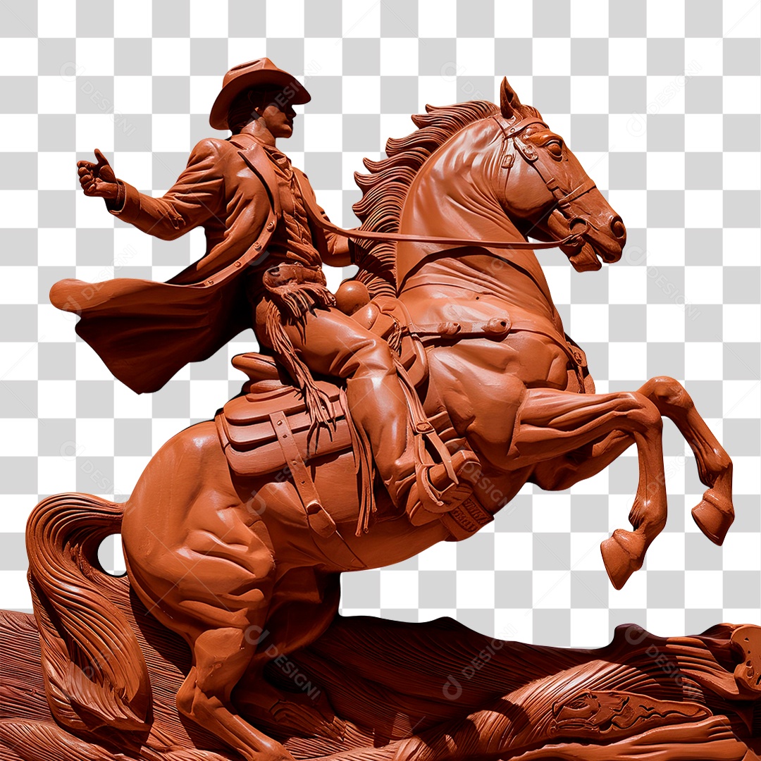 Vaqueiro de Madeira PNG Transparente