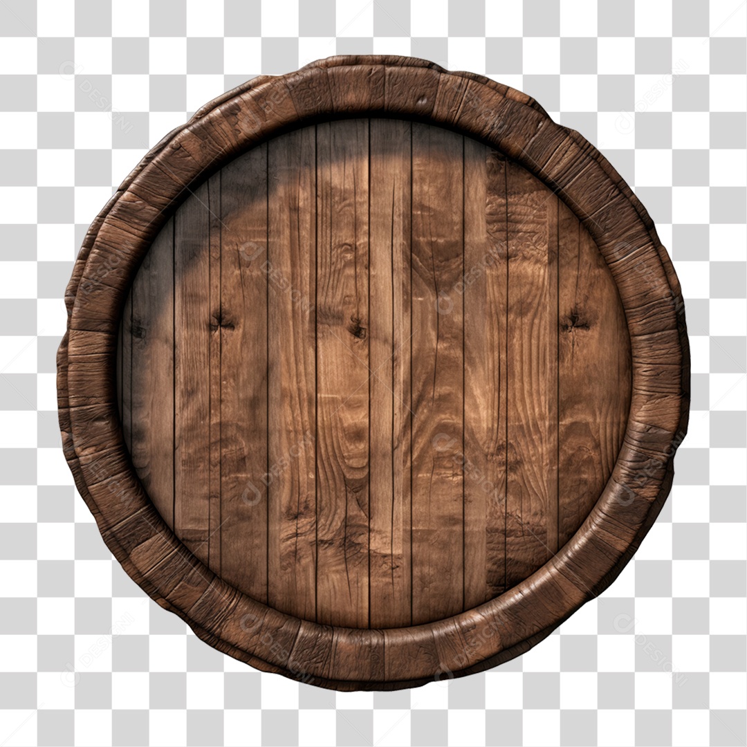 Elemento 3D Placa de Madeira PNG Transparente