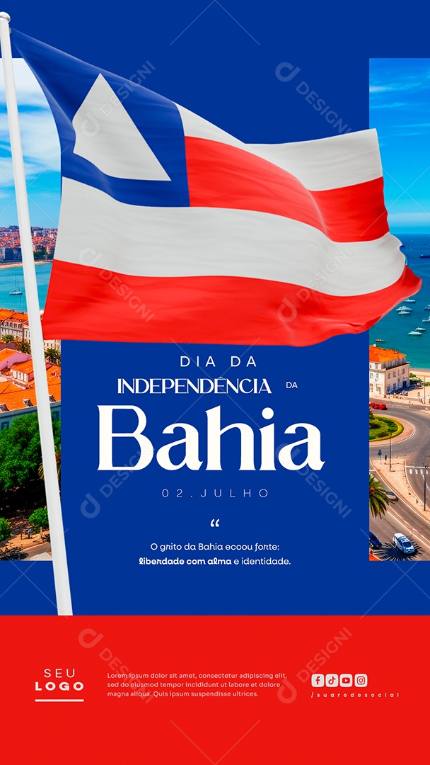 Story Dia da Independência da Bahia 02 de Julho Social Media PSD Editável