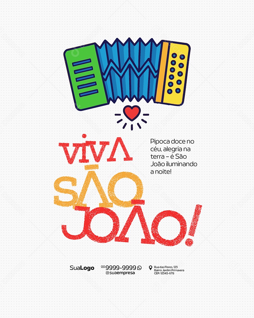 Viva São João Social Media PSD Editável