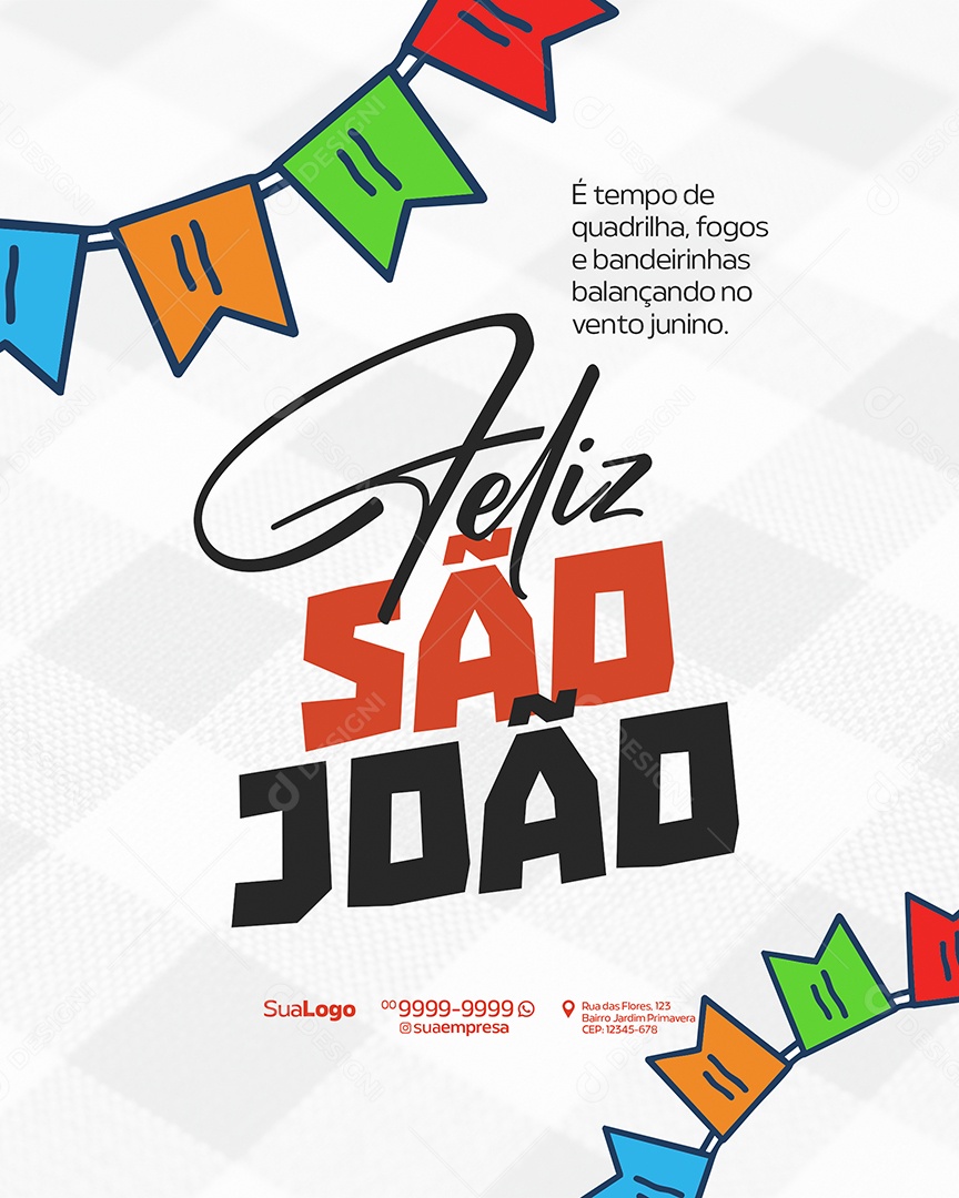 Feliz São João Social Media PSD Editável