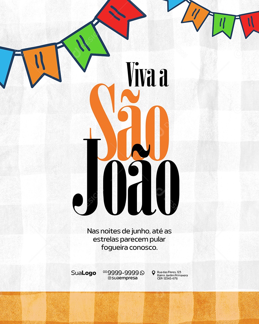 Viva a São João Social Media PSD Editável