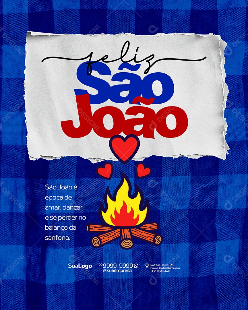 Feliz São João Social Media PSD Editável