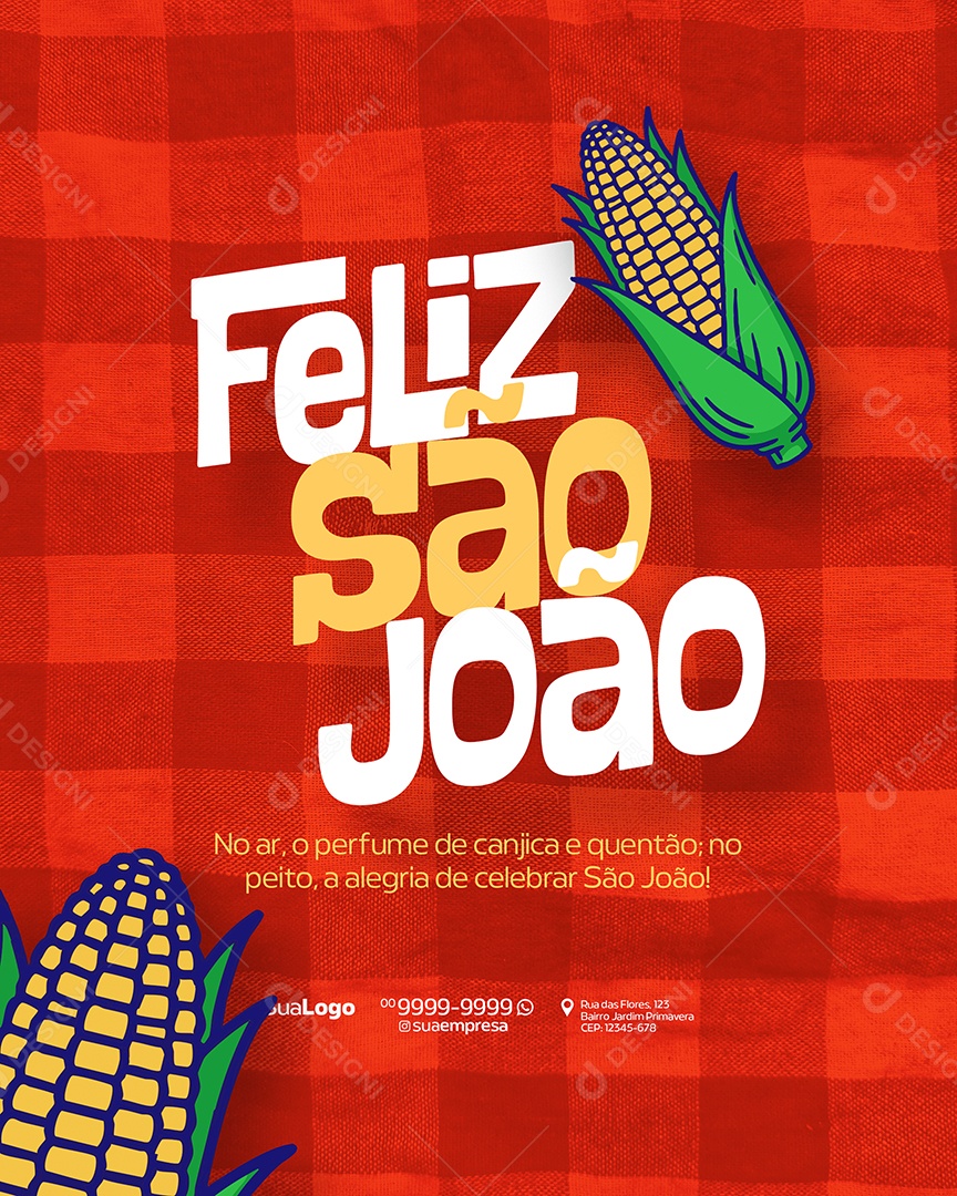 Feliz São João Social Media PSD Editável