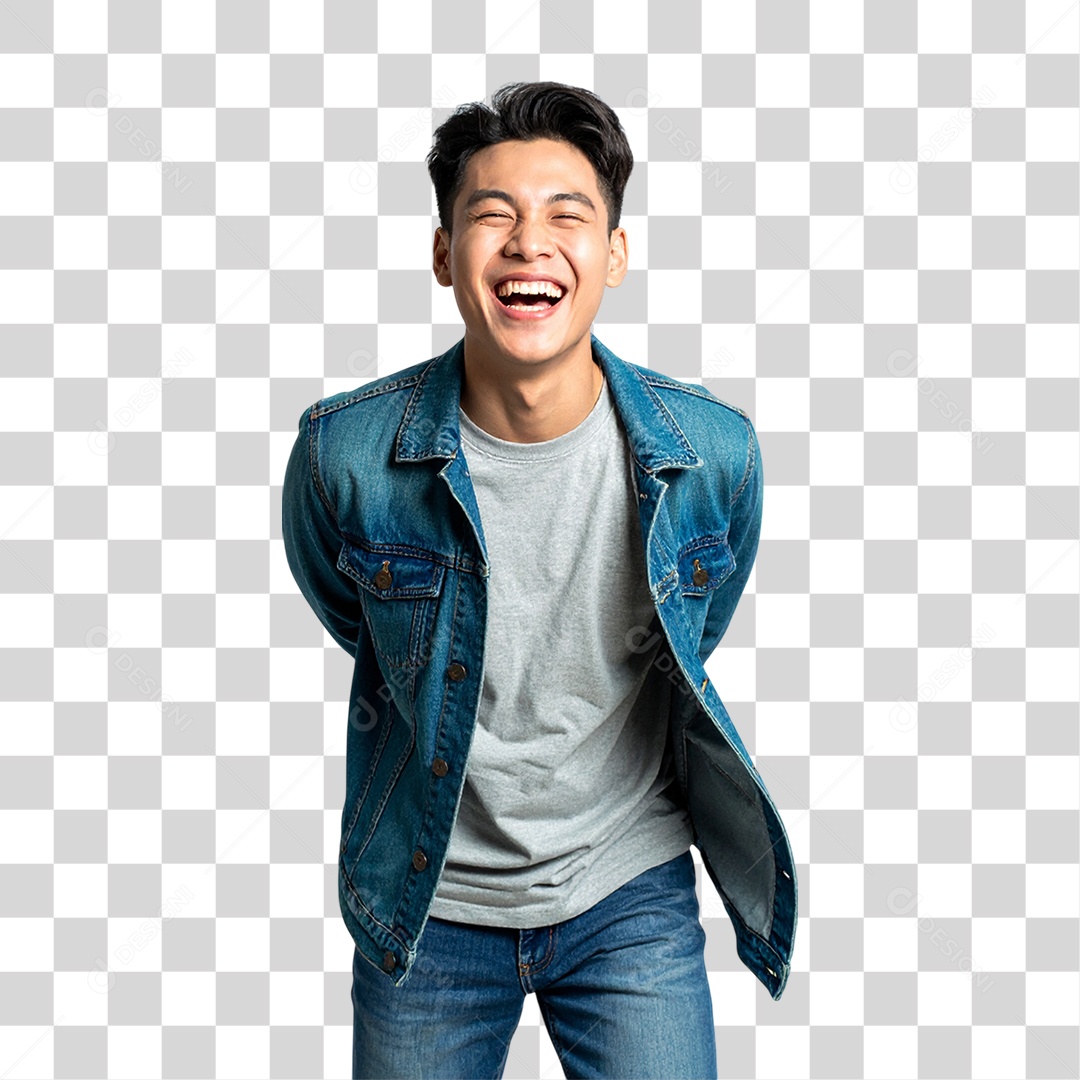 Jovem Alegre Sorrindo PNG Transparente