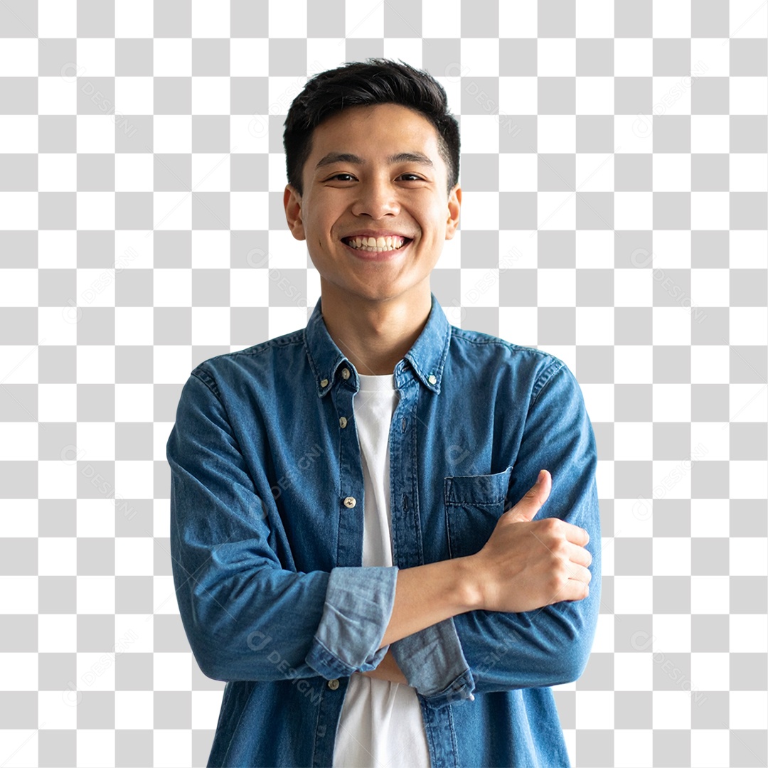 Jovem Sorrindo Alegre PNG Transparente