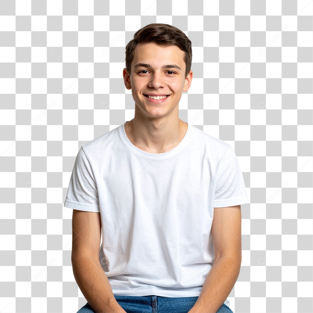 Menino Sorrindo Alegre PNG Transparente