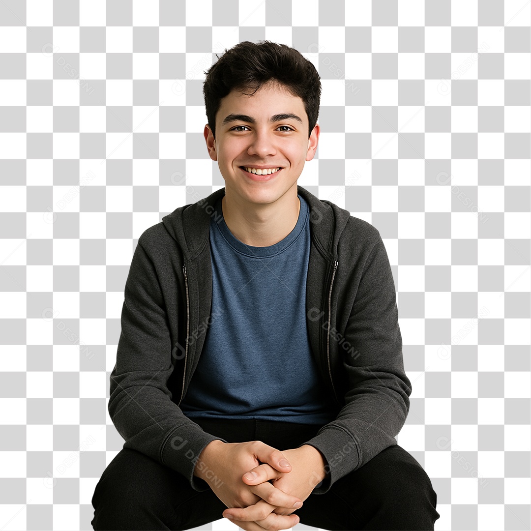 Menino Sorrindo Alegre PNG Transparente