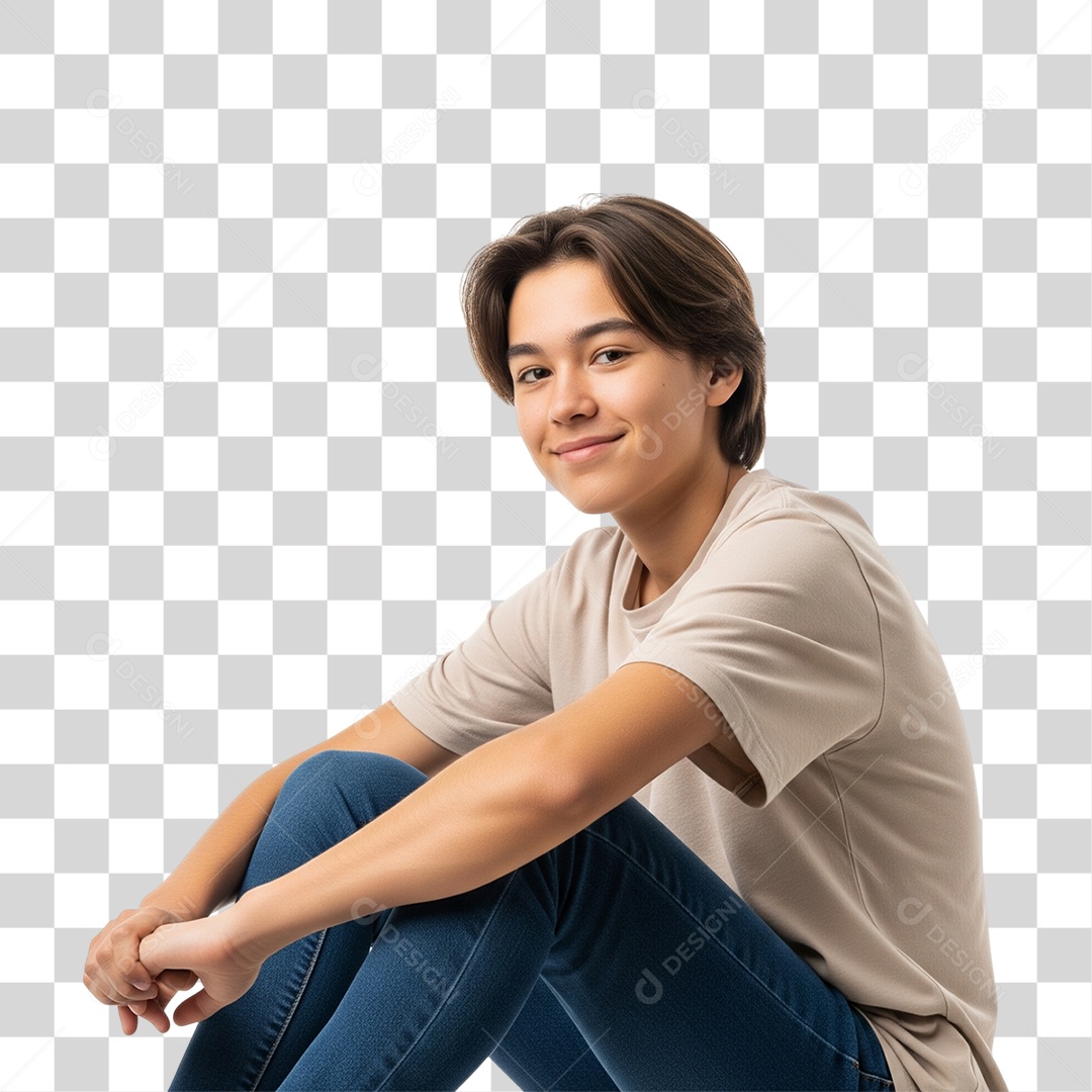 Menino Sorrindo Alegre PNG Transparente