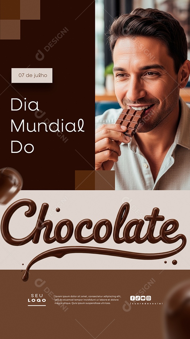 Story Dia Mundial do Chocolate 07 de Julho Social Media PSD Editável