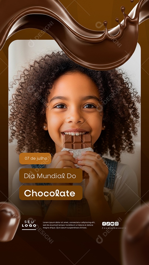 Story Dia Mundial do Chocolate 07 de Julho Social Media PSD Editável