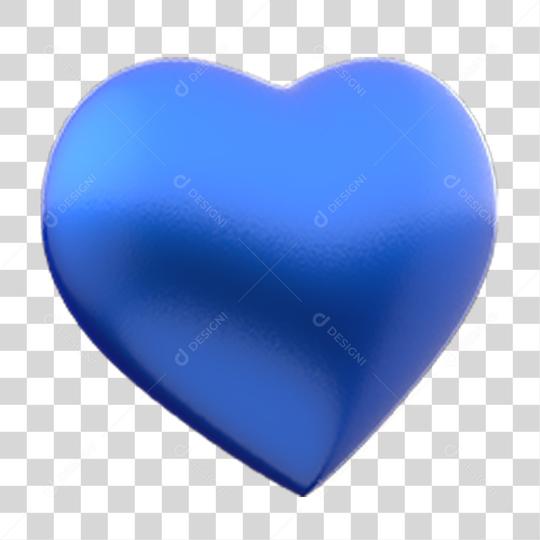 Coração Azul PNG Transparente