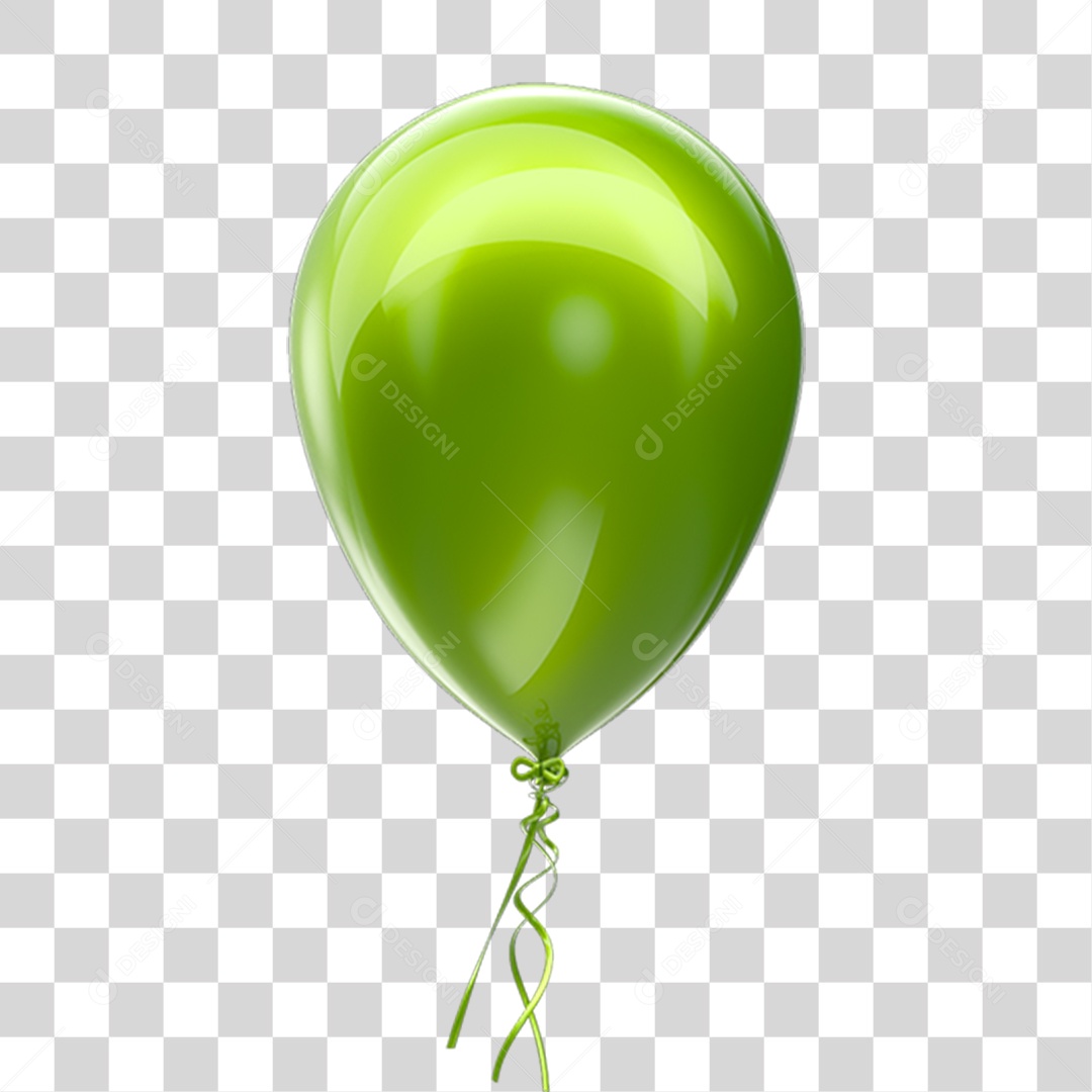 Balão Verde PNG Transparente