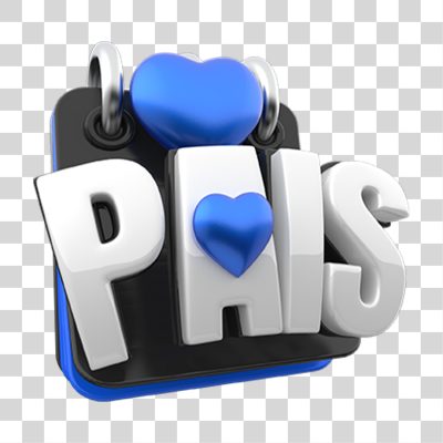 Selo 3D Pais Para Composição PNG Transparente