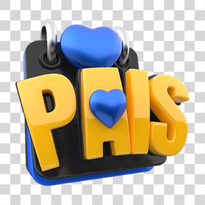 Selo 3D Pais Para Composição PNG Transparente