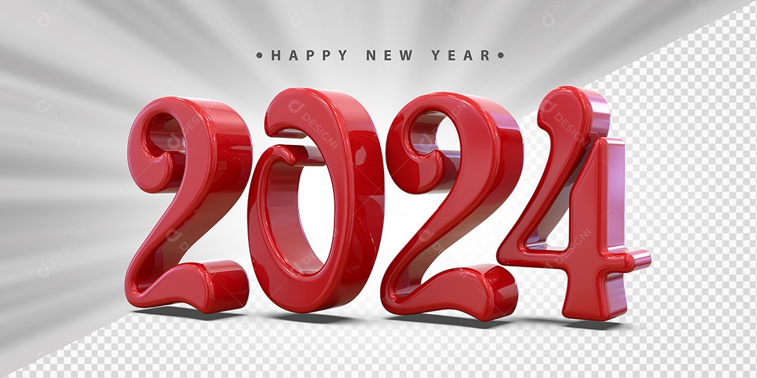 Elemento 3D 2024 Vinho Para Composição PSD