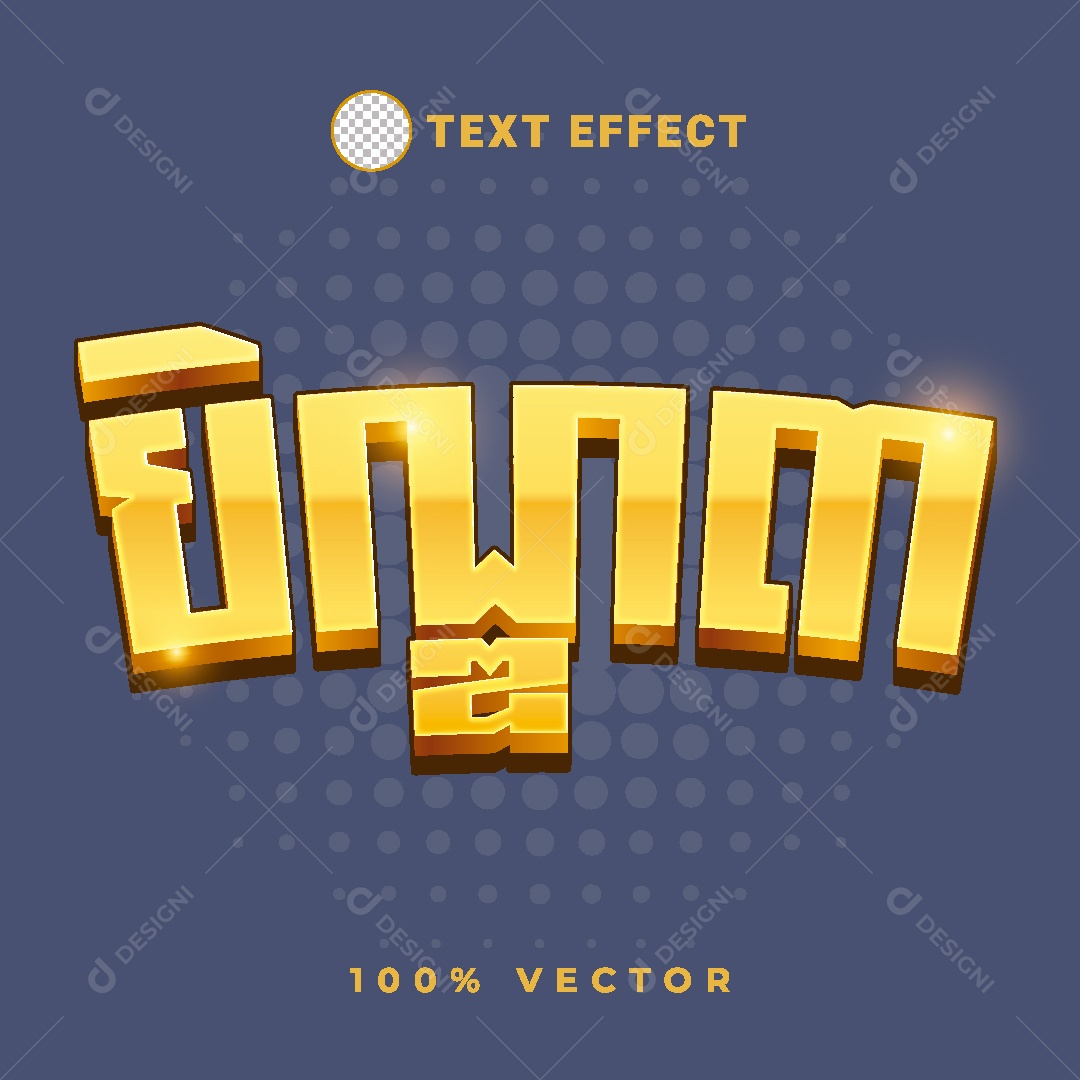 Efeito de Texto Cambojano Vetor EPS Editável